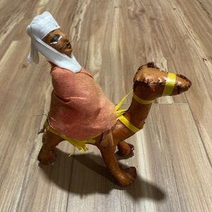 Handmade Vintage Leather Camel and Arabica Person